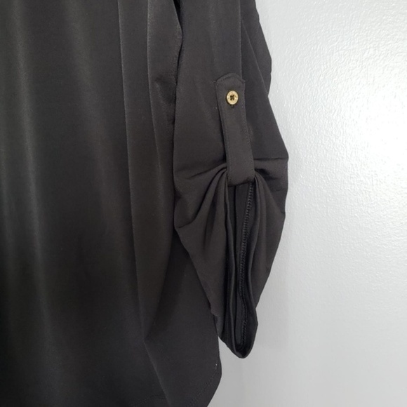 NWT ELLEN TRACY V NECK black top sz 2X - Picture 2 of 7